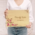 thumbnail image 2 of Darling Souvenir Personalized Engraved Laser Cut Wedding Guest Book Wooden Cover Sign-in Book Registry Guestbook Scrapbook-H4, 2 of 7