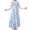 Blue, variant on REDARER Girls Floral Print Cold Shoulder Ruffle Chiffon Maxi Dress Elegant Summer Party Outfit,10-11 Years
