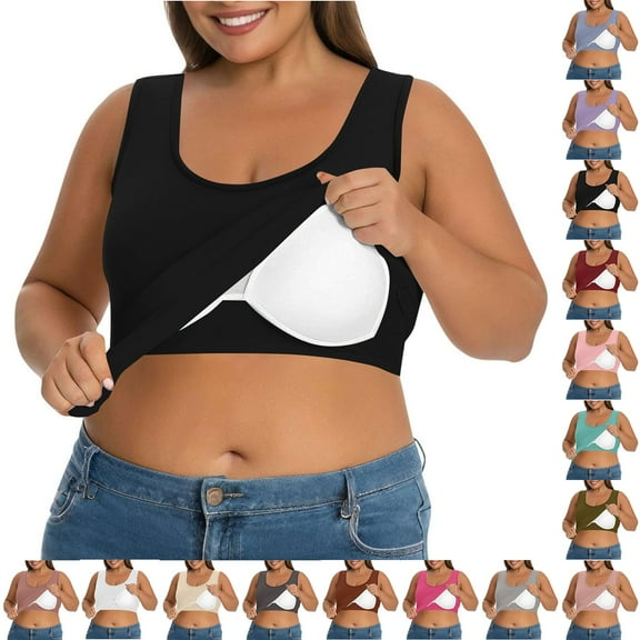 Womens Plus Size Active Camisole Built In Shelf Bra Padded Support Yoga Casual Wear