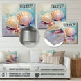 thumbnail image 4 of Designart "White expressionist Seashells II" Animals Metal Wall Art, 4 of 5