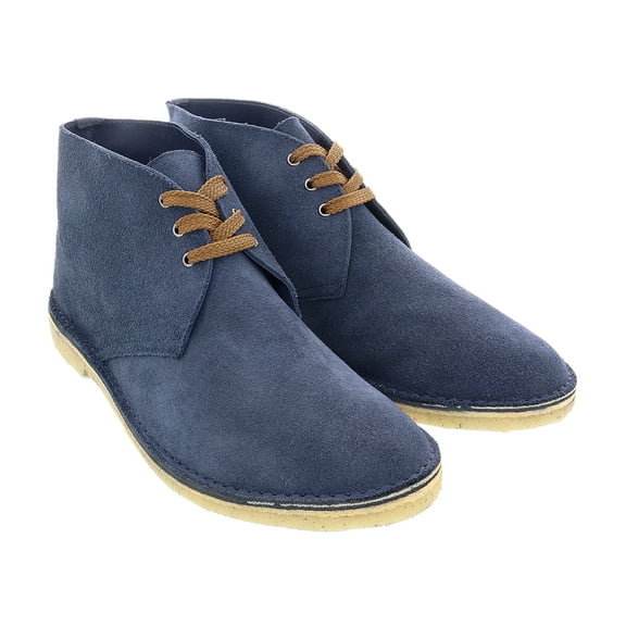 DANIELA FARGION Navy Suede Leather Derby Shoes-7 for Mens