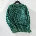 thumbnail image 6 of TFEOQRY Pullover Sweater for Women Fashion Solid Color Comfortable Knitwear Long Sleeved Round Neck Sweater Top Green, 6 of 9