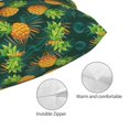 thumbnail image 3 of Naloa Pineapples with Palm Leaves Pillow Covers, Throw Pillow Case Cushion Covers,Cushion for Bedroom,Couch,Home-14"x20", 3 of 6
