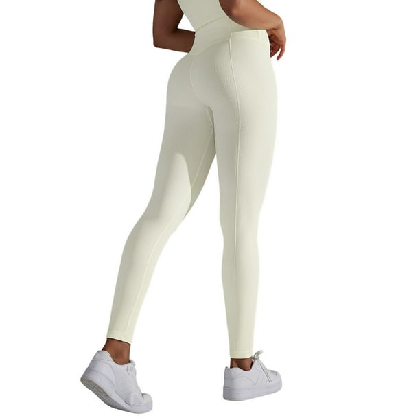 Nuevos pantalones de yoga de cintura alta sin costuras para mujer - Efecto lifting, tejido que absorbe el sudor - Leggings opacos para gimnasio/yoga