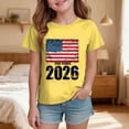 thumbnail image 2 of Staki 4th of July T Shirts Kids Boys American Flag Shirt Girls USA Shirt 4th of July Kids American Flag Tee USA Jersey Cotton Tops 2T,3T,4T(Yellow,5-6 Years), 2 of 5