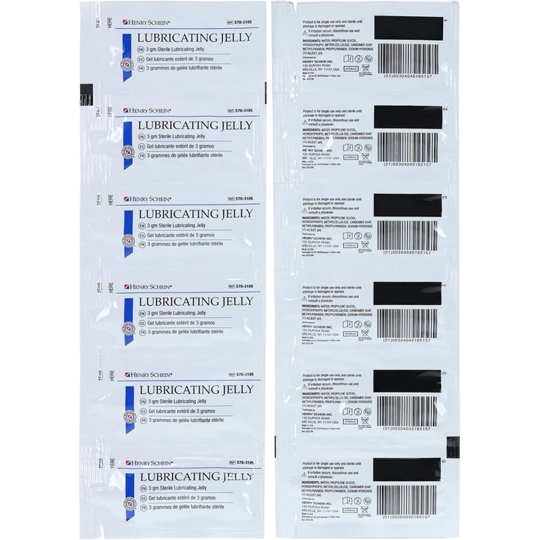 Sterile Lubricating Jelly  3g Single-Use Packets, Ideal for Medical and  Clinical Use, Convenient and Hygienic, Case of 6 Boxes (Total 864 Packets)  - Walmart.com