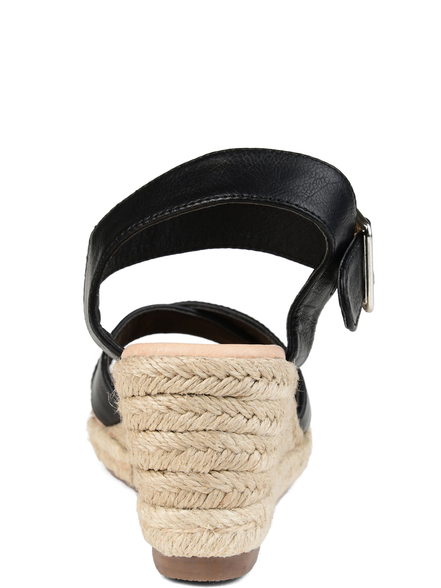Brinley Co Women's Espadrille Wedge Sandals - Ankle Strap, 3-Inch Wedge, Comfort Footbed
