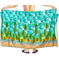 thumbnail image 4 of LA LEELA Men's Swim Trunk Beachwear Sarong Pareo Wrap One Size Seafoam, Palm Tree Summer Vacation Aloha, 4 of 4