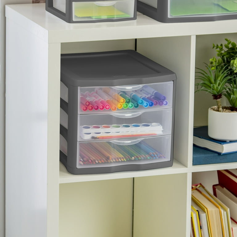 Stack Me Up Mini Fridge Storage & 2-Drawer Bookcase Set