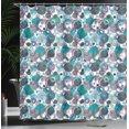 thumbnail image 3 of Ambesonne Abstract Shower Curtain, Round Colored Scribbles, 69"Wx84"L, Dark Seafoam, 3 of 4