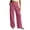 Hot Pink, variant on Guluxicc Women's Linen Pants with Pockets Elastic Waist Drawstring Wide Leg Trousers for Everyday Wear Summer Casual Outfits