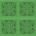 thumbnail image 1 of Ahgly Company Machine Washable Indoor Square Transitional Neon Green Area Rugs, 4' Square, 1 of 7