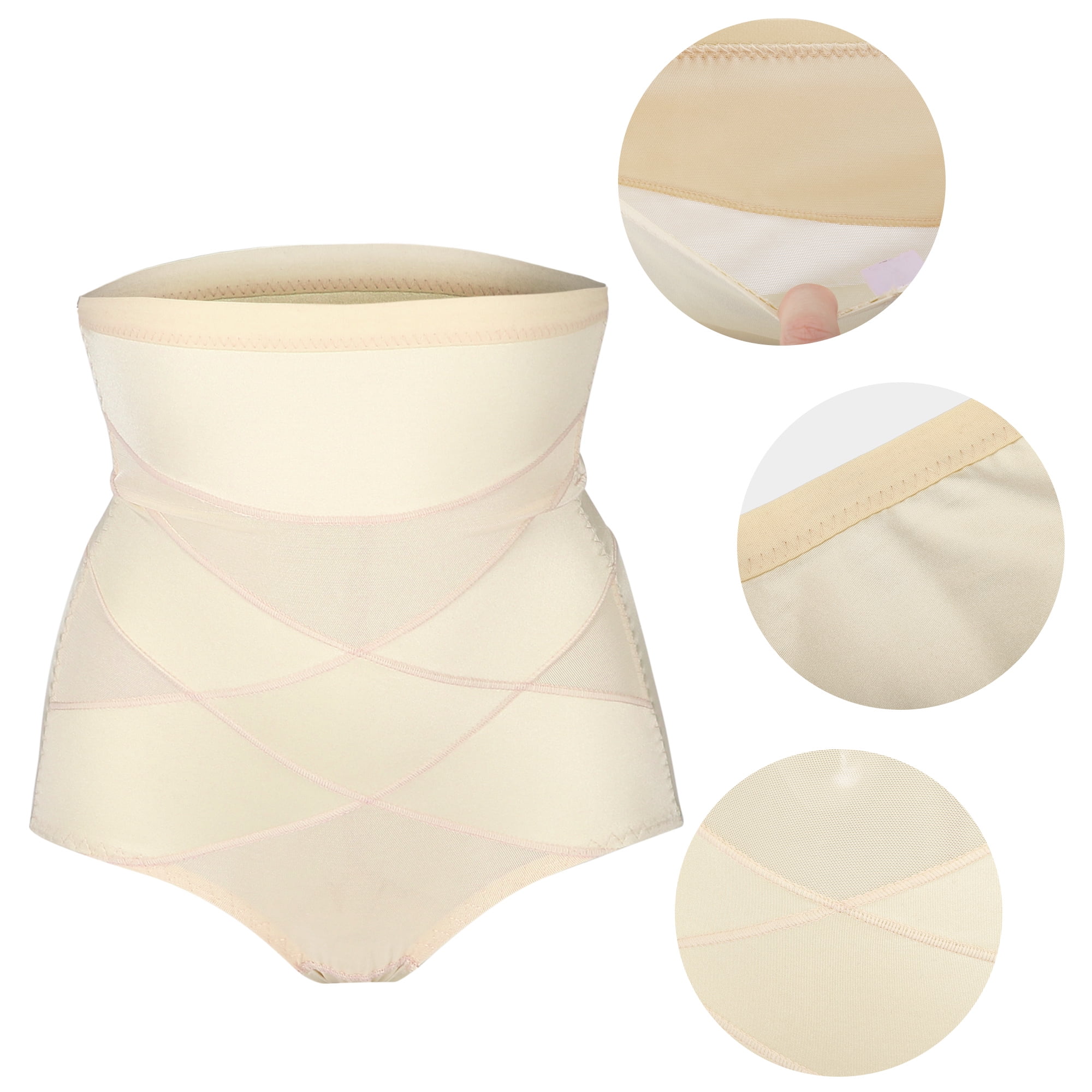 Unique Bargains Women High Waist Slimming Body Shaping Tummy Control Shapewear XL Beige