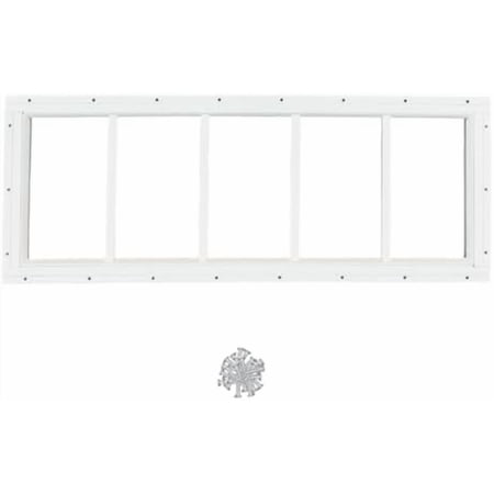 Shed Transom Window for Playhouse, Chicken Coop and Garage, Fixed Metal Tempered Glass Replacement Casement for barn house, ventanas de casa (10" x 29" 1Pack)