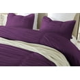 thumbnail image 3 of DNG Creations 5 Piece Ruched Pattern Duvet Cover 100% Egyptian Cotton, 800 TC- With Zipper Closure & Corner Ties ( Solid Plum - Oversized King ), 3 of 3