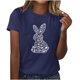 thumbnail image 1 of Tops de Cuello Redondo para las Mujeres Impreso Manga Corta Suéter Camiseta de Imitación Rack, Top Casual de Moda para el Hogar Diario Y el Trabajo, 1 of 4