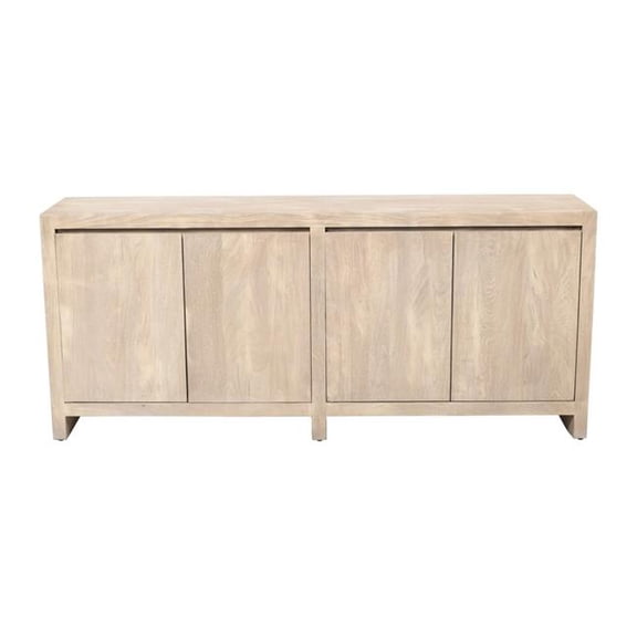 Argyle 4-Door Sideboard in Modern Light Ash Ivory Finish on Reclaimed Solid Wood