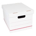 thumbnail image 3 of Office Depot® Brand Standard-Duty Corrugated Storage Boxes, Letter/Legal Size, 15" x 12" x 10", 60% Recycled, White/Red,, 3 of 3