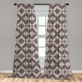 thumbnail image 5 of Geometric Curtains 2 Panels Set, Abstract Patchwork Pattern with Floral Elements Dot and Snowflakes Rhombus Design, Window Drapes for Living Room Bedroom, 56"W X 84"L, Multicolor, by Ambesonne, 5 of 5