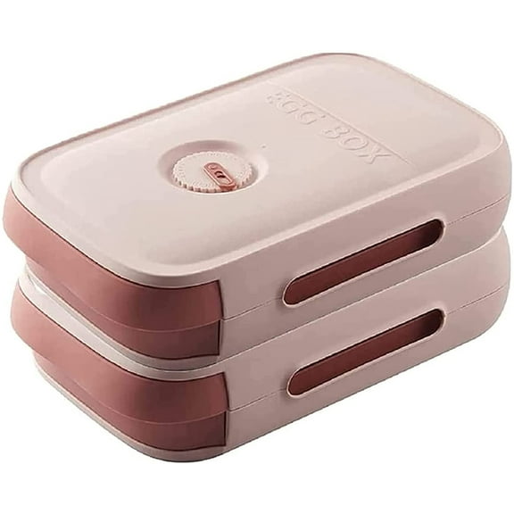 Clearance! EQWLJWE The New Drawer Type Egg Holder for Refrigerator,2PCS Large Capacity Egg Storage Container,Egg Tray Container with Date Reminder,Egg Fresh Storage Box