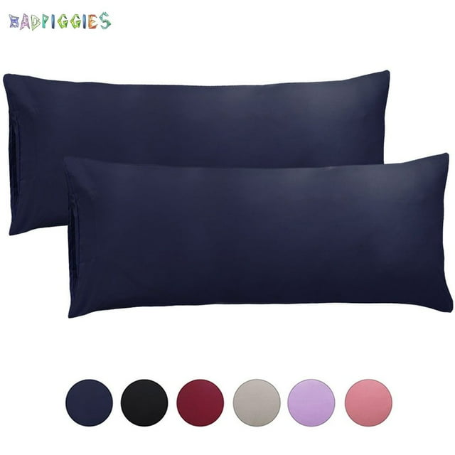 BadPiggies Set of 2 Ultra Soft Long Pillowcases Microfiber Bedding Body Pillow Cover Non