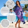 thumbnail image 6 of SEANATIVE Women's Caftan Beach Cover Up Kaftan Dress Plus Size Kaftan Loungewear Maxi Dress Lightweight Flowey Kaftan Swimsuit Coverup for Summer Beach Pool Party, Black Cat Galaxy Pattern Violet, 6 of 7