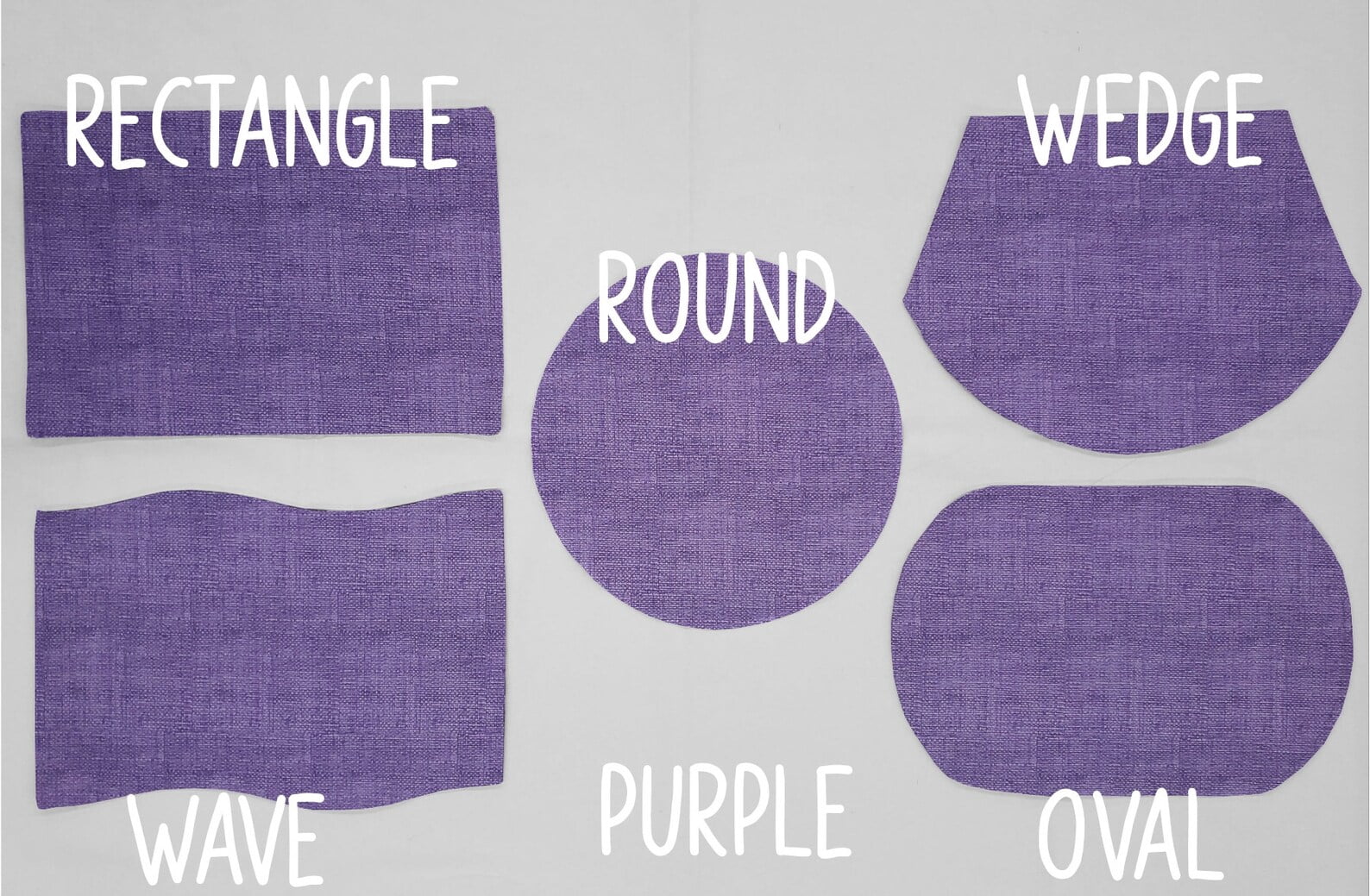 Faux Burlap Placemats by Penny's Needful Things (Wave - Set of 4) (Purple)