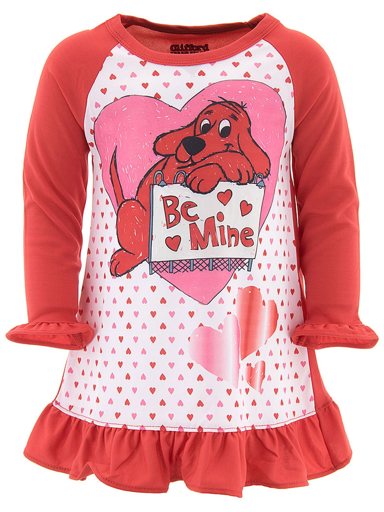 Clifford Clifford Be Mine Valentines Day Girls Nightgown Walmart