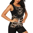 thumbnail image 2 of Balery Cyber Skeleton With Tattoos Camiseta sin mangas estampada ligera para mujer, tops de entrenamiento sin mangas, camisetas de yoga transpirables de secado rápido.-Small, 2 of 7
