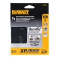thumbnail image 2 of Papel de lija DEWALT DWAM4323, lámina de malla de grano 120, 5 hojas, 2 of 3