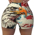 thumbnail image 2 of Fotbe Retro American Eagle Shorts Sin Costuras – Shorts Deportivos de Cintura Alta para Mujer, Elásticos para Gimnasio, Yoga, Running o Ciclismo-Medium, 2 of 8