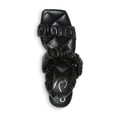 thumbnail image 4 of SAM EDELMAN Womens Black Stretch Quilted Footbed Cushioned Ruffled Marlena Square Toe Slip On Leather Slingback Sandal 6 M, 4 of 4
