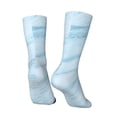 thumbnail image 3 of Goofa Blue Marble Printed Men's Crew Socks, Soft Durable Breathable Moisture-Wicking with Odor Control Cotton socks, 3 of 9
