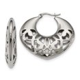 thumbnail image 1 of Stainless Steel 40mm Hoop Earrings, 1 of 7
