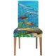 thumbnail image 2 of Funda elástica ABPHQTO para silla Delfines medusas tortuga marina arrecife de Coral Juego de 6, 2 of 4