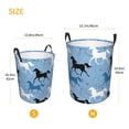 thumbnail image 2 of Large Laundry Basket with Handles - Minimalist Line Horse Black White Kids Baby Dirty Clothes Laundry Hamper for Bedroom Aesthetic, 2 of 5