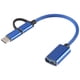 thumbnail image 3 of 2X Cable Adaptador 2 en 1 USB 3.0 OTG Type-C Micro-USB una USB 3.0 Convertidor de Interfaz para Línea de Cable de Carga de Teléfono Celular - Azul, 3 of 5