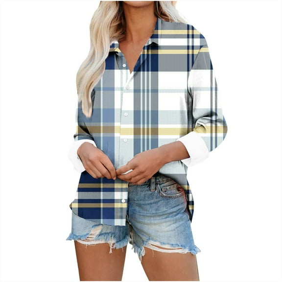 Snoarin Women Shirts Casual Fashion Loose Temperament Long Sleeve Printed V-neck Top S-3XL