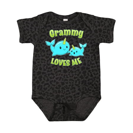 

Inktastic Grammy Loves Me- Cute Narwhal Gift Baby Boy or Baby Girl Bodysuit
