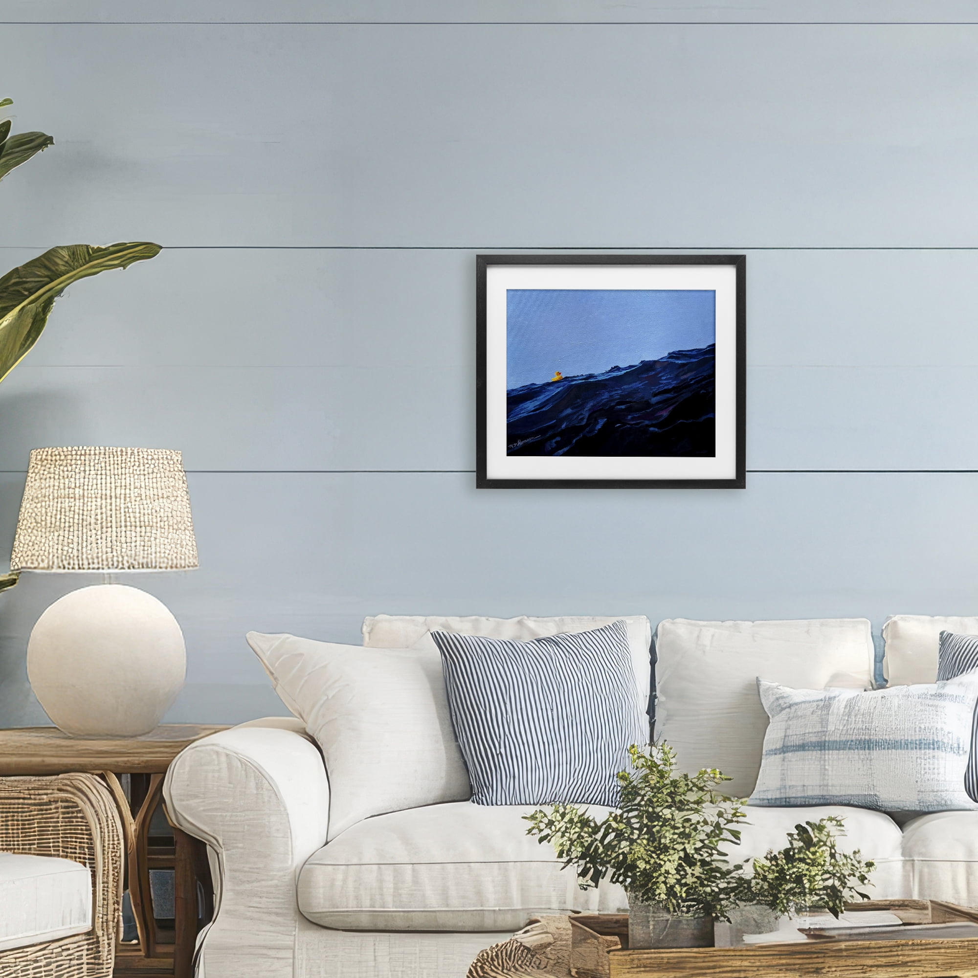 You're The One Duck Black Framed Print Under Glass, design by Keith Thomson
