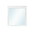 thumbnail image 2 of ANGELES HOME 33" x 32" Wall-Mounted Vanity Mirror, Solid Wooden Framed Makeup Mirror, Bathroom Wall Mirror for Bedroom Living Room Entryway, White, 2 of 9