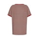 thumbnail image 5 of Blusas para las Mujeres Casual, Rayas Impresas Patchwork Manga Corta Cuello Redondo Top Hecho de 95% Poliéster 5% Spandex para el Verano, Tops Cortos para las Mujeres, 5 of 5