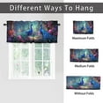 thumbnail image 6 of Peacock Curtain Valances Teal Animal Rustic Flower Vintage Elegant Asian Wildlife Bird Window Treatment for Living Room Bedroom Bathroom 54 by 18 in, 2 Panel, 6 of 6