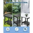 thumbnail image 5 of Towallmark 18 x 15 Inch Adirondack Side Table,&nbsp;2 Tier HDPE Outdoor Patio Table, All Weather End Table For Pool Deck, Backyard, Indoor, Black, 5 of 6