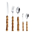thumbnail image 6 of Bamboo handle stainless steel knife, fork and spoon tableware set, 6 of 6