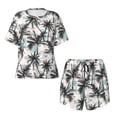 thumbnail image 4 of Lsque Hawaii Palms Women's Short-Sleeved Pajama Set - 2 Piece Soft and Lightweight Sleepwear Set-4X-Large, 4 of 9