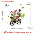 thumbnail image 3 of Santa and Snowman Motorcycle Christmas Ornaments 2D Flat Hanging Ornament Christmas Tree Decor with Rope Xmas Motorcycle Lovers Gifts, A, 3 of 3
