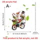 thumbnail image 5 of xihome Llavero colgante acrlico con forma de rbol de Navidad para aficionados al ciclismo, ideal para decorar el interior del coche o la mochila durante las fiestas., 5 of 5