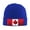 Blue, variant on Canada Flag Pattern Beanie Hat Men Women Warm Printed Cap Knit Beanies Hats Outdoor Winter Gray
