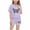 Purple, variant on Kids Girls Summer Clothes 2 Piece Checkered Lounge Set Short Sleeve Butterfly Tees Top Shorts Casual Workout Loungewear Gray, 5Y
